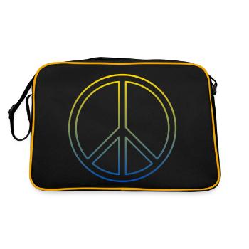 Symbole de la paix mondiale Paix mondiale Ukraine Russie - Sac Retro - noir/or - Dos