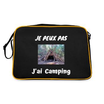 Je peux pas J'ai Camping - Sac Retro - noir/or - Dos