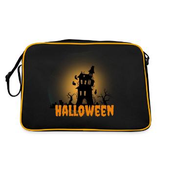 Halloween Creepy Cemetery Moon Witch Vampire - Sac Retro - noir/or - Dos