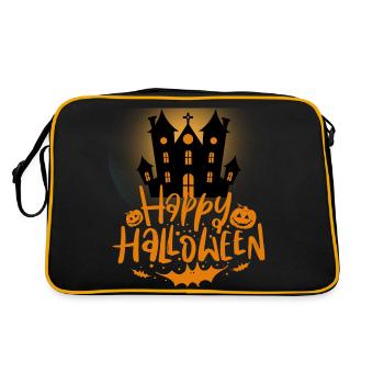 Halloween Creepy Cemetery Moon Witch Vampire - Sac Retro - noir/or - Dos