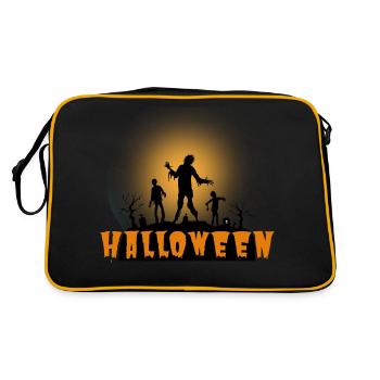 Halloween Creepy Cemetery Moon Witch Vampire - Sac Retro - noir/or - Dos