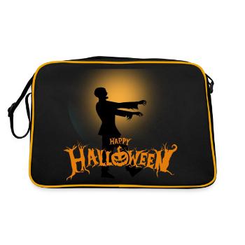 Halloween Creepy Cemetery Moon Witch Vampire - Sac Retro - noir/or - Dos