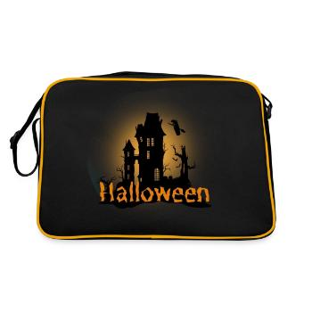 Halloween Creepy Cemetery Moon Witch Vampire - Sac Retro - noir/or - Dos