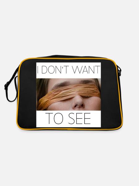 i don't want to see - Sac Retro - noir/or - Dos