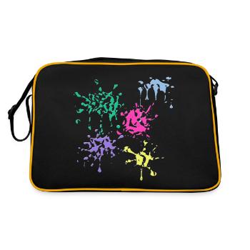 Blobs of color - Retro Bag - black/gold - Back