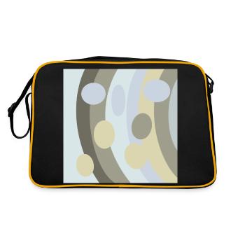 Timelessly elegant retro boho pattern abstract - Retro Bag - black/gold - Back