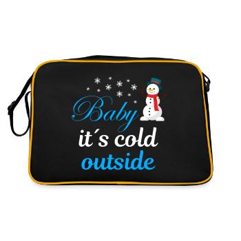 Baby its cold outside - Retro Bag - black/gold - Back