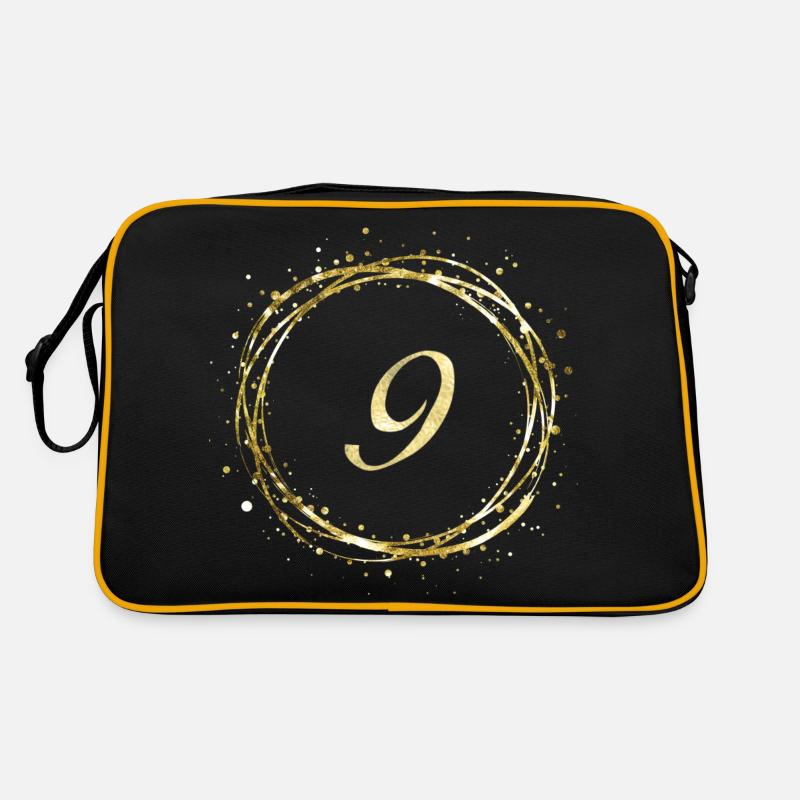 9 - Retro Tasche - Schwarz/Gold
