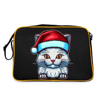 Jolie œuvre d’art numérique de chaton de Noël pour tous les chats - Sac Retro - noir/or - Dos