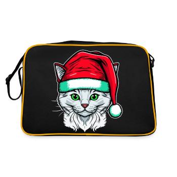 Belle œuvre d’art numérique de chaton d’hiver pour tous - Sac Retro - noir/or - Dos
