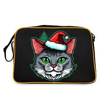 Stunning Xmas kitten design, the best Xmas present - Retro Bag - black/gold - Back