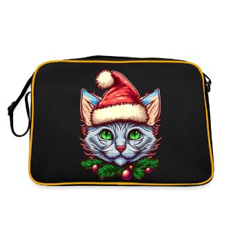 Belle œuvre d’art numérique de chaton de Noël, un grand - Sac Retro - noir/or - Dos