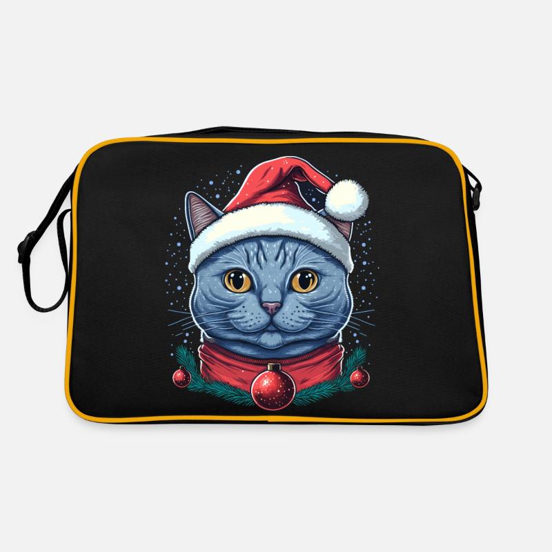 Perfektes Weihnachtskatzendesign, das beste Weihnachtsgeschenk Retro Tasche