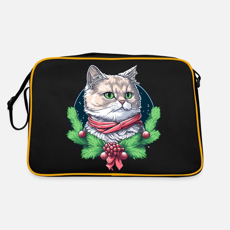 Schönes Weihnachtskatzendesign, ein ausgezeichnetes Weihnachtsgeschenk Retro Tasche
