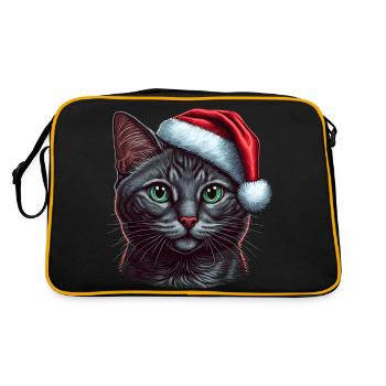 Superbe œuvre d’art numérique de chaton de Noël, le - Sac Retro - noir/or - Dos