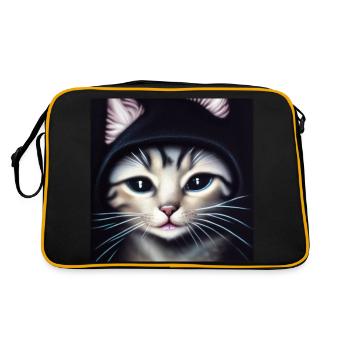 Chaton à capuchon noir - Sac Retro - noir/or - Dos