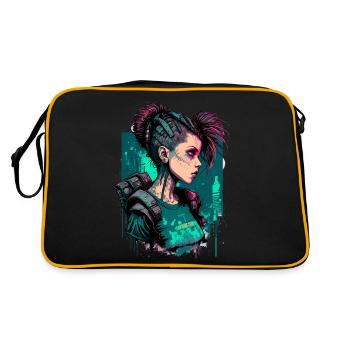 Superbe fille punk pour les fans de jeux vidéo - Sac Retro - noir/or - Dos