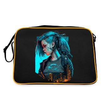 Belle dame futuriste pour les amateurs de jeux - Sac Retro - noir/or - Dos