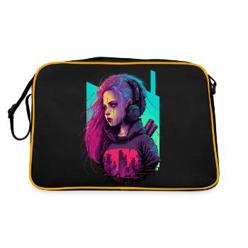 Design étonnant d’une femme magnifique - Sac Retro - noir/or - Dos