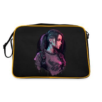 Peinture étonnante d’une dame intrépide - Sac Retro - noir/or - Dos