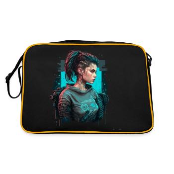 Superbe illustration numérique d’une belle - Sac Retro - noir/or - Dos