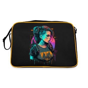 Fearsome Punk Girl the ideal gift for Tech nerds - Retro Bag - black/gold - Back