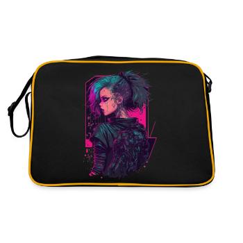 Illustration numérique cool d’une femme punk - Sac Retro - noir/or - Dos