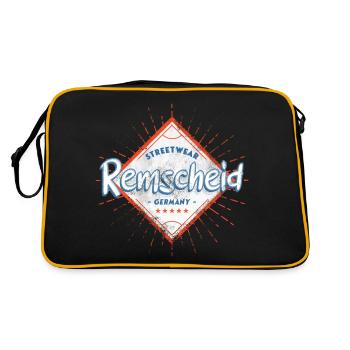 Remscheid Germany City Skyline Home Love - Retro Bag - black/gold - Back