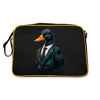 Canard cool dans des vêtements formels - Sac Retro - noir/or - Dos