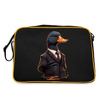 Canard cool portant des vêtements - Sac Retro - noir/or - Dos