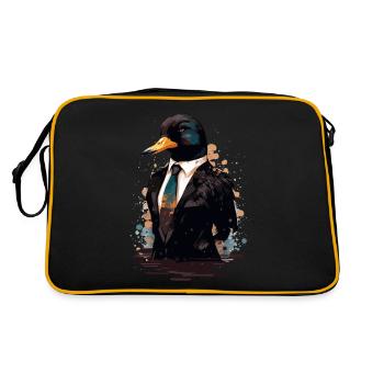 Canard portant des vêtements - Sac Retro - noir/or - Dos