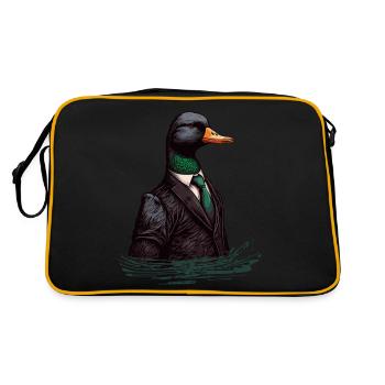 Duck in feather Suit - Retro Bag - black/gold - Back