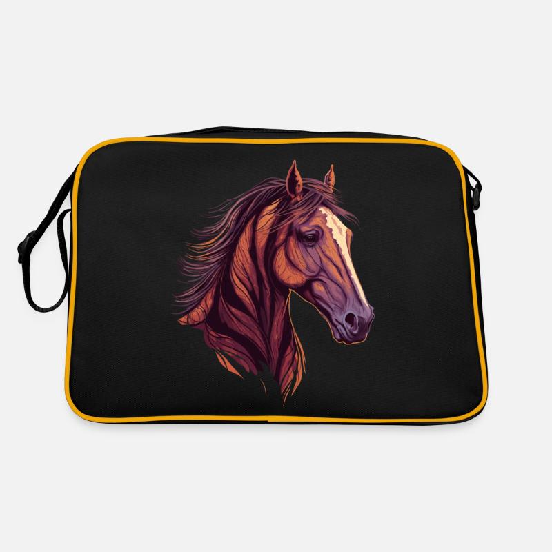 Schöner Pferdekopf Retro Tasche