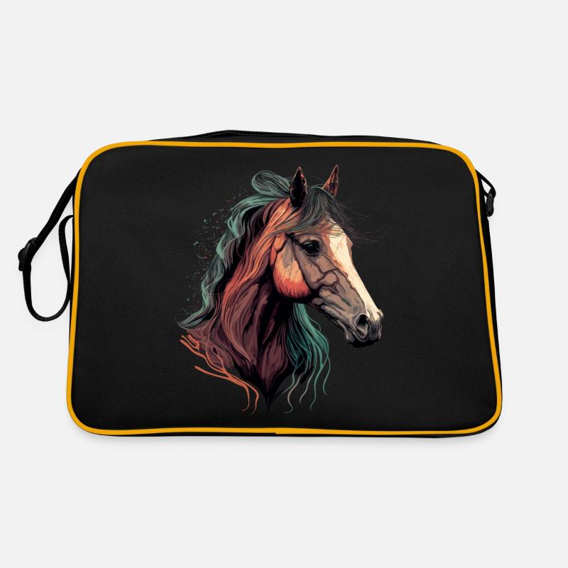 Dessin de chevaux Sac Retro