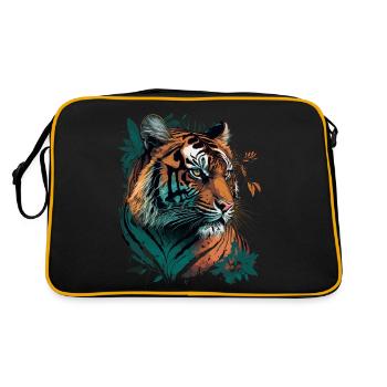 Tiger Face - Retro Bag - black/gold - Back