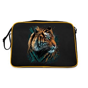 Portrait de tigre - Sac Retro - noir/or - Dos