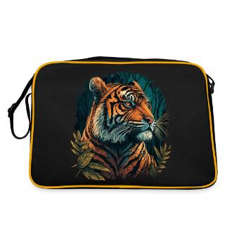 Tigre en Afrique - Sac Retro - noir/or - Dos