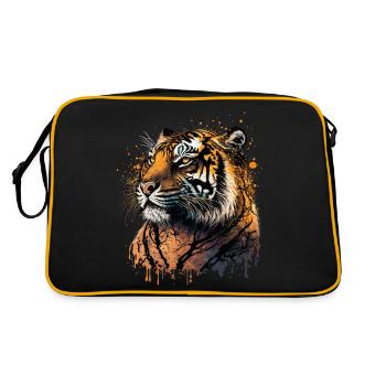 Tiger artwork - Retro Bag - black/gold - Back