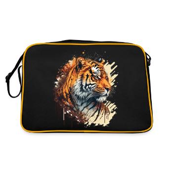 Tiger Illustration - Retro Bag - black/gold - Back