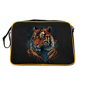 Flat Tiger Design - Retro Bag - black/gold - Back