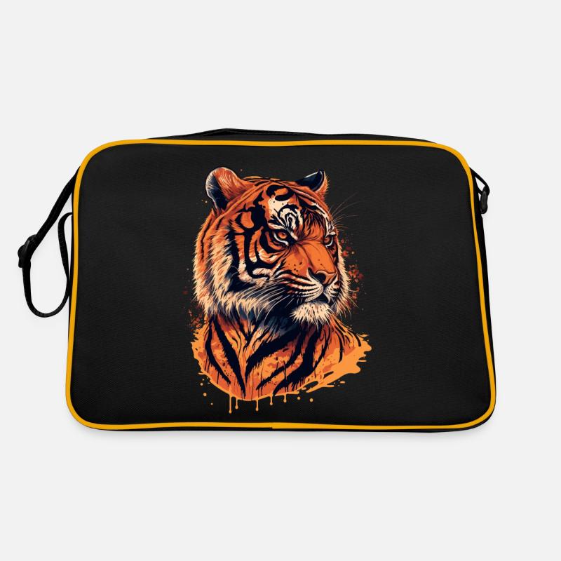 Tiger - Digital Artwork Retro Bag