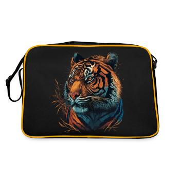 Œuvre d’art d’un tigre - Sac Retro - noir/or - Dos