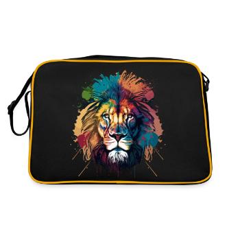 Crinière de lion colorée - Sac Retro - noir/or - Dos