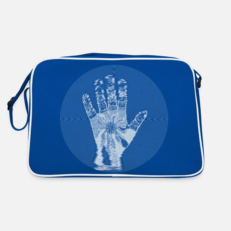 Abstract Hand Optical Illusion Scan Line Retro Bag