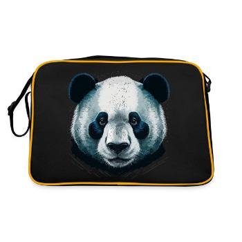 Tête de panda réaliste - Sac Retro - noir/or - Dos