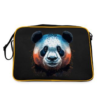 Tête de panda - Sac Retro - noir/or - Dos
