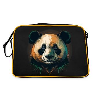 Mignonne tête de panda - Sac Retro - noir/or - Dos