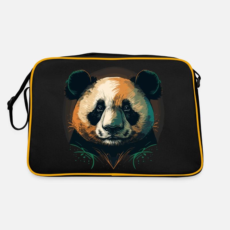 Cute Panda Head Retro Bag