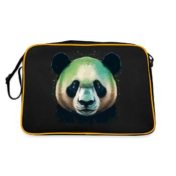 Visage de panda coloré - Sac Retro - noir/or - Dos