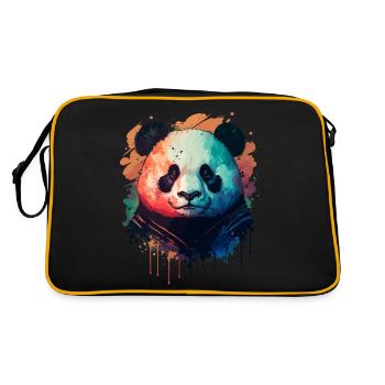 Conception de panda - Sac Retro - noir/or - Dos